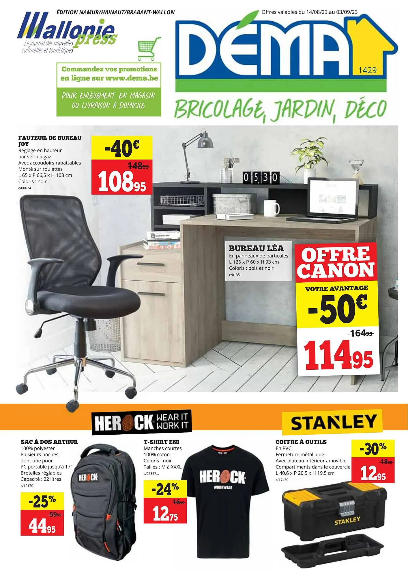 Dema folder van 14 augustus tot 3 september 2023 - folder pagina 1