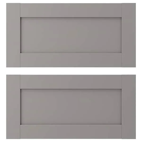Drawer front, grey frame,