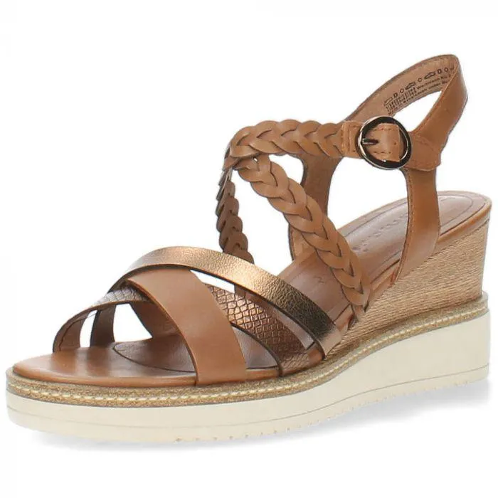 Cognac sandalen