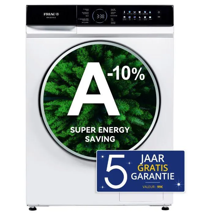 Friac wasmachine WA1001A14 -10 kg -1400 T/min - Energieklasse A-10%