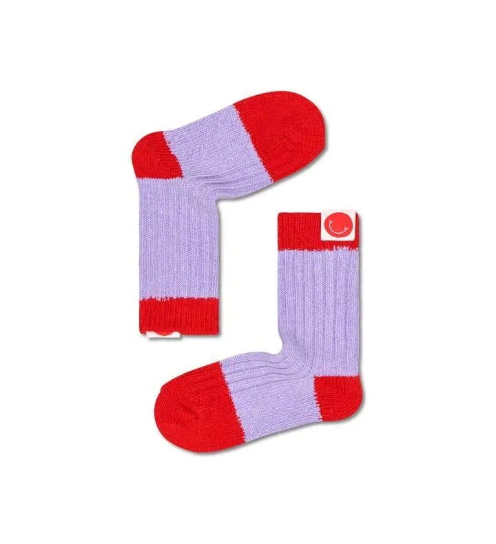 Kids Heavy Knit Blocked Sock
