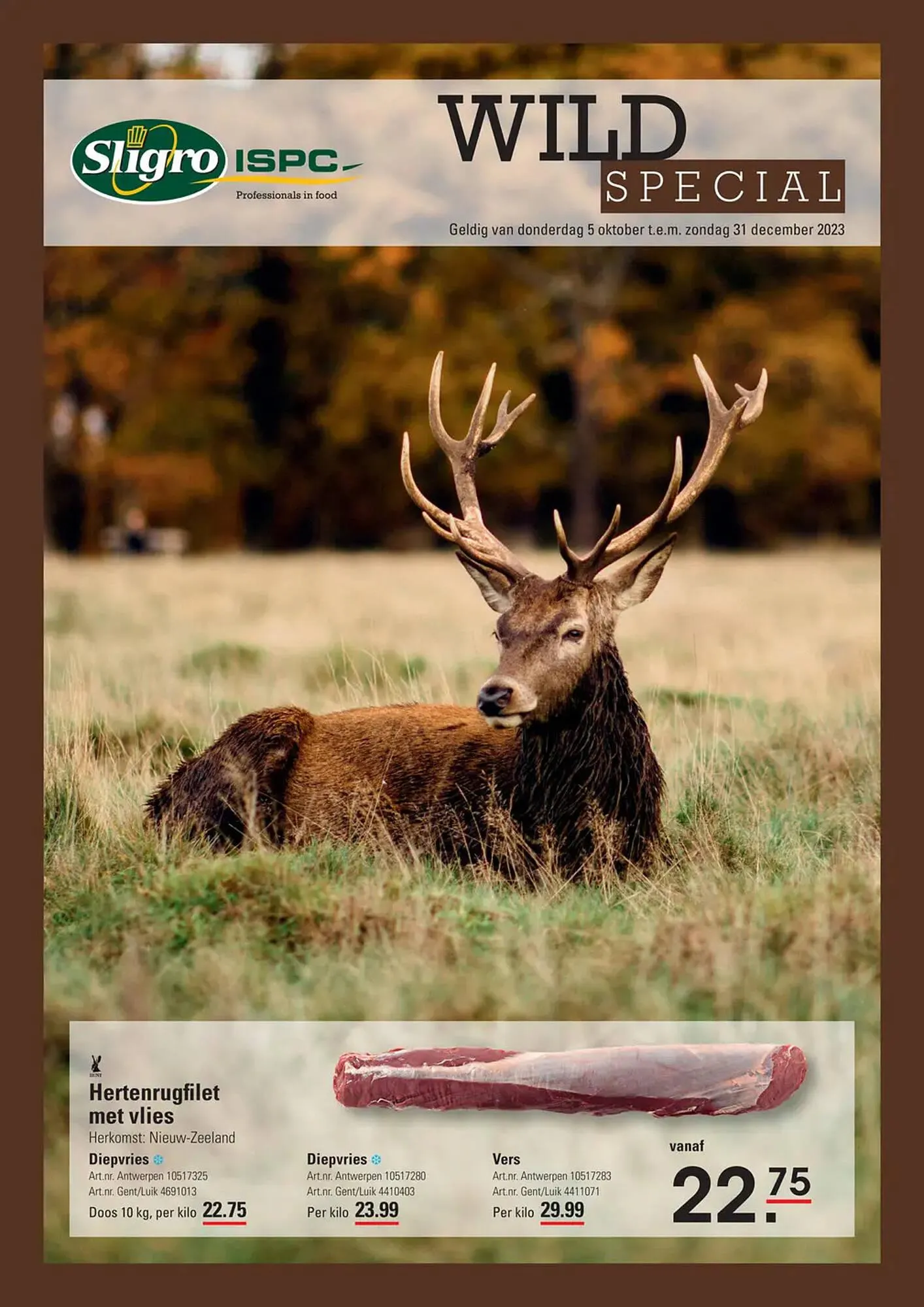 Sligro Wild Special folder van 5 oktober tot 31 december 2023 - folder pagina 1