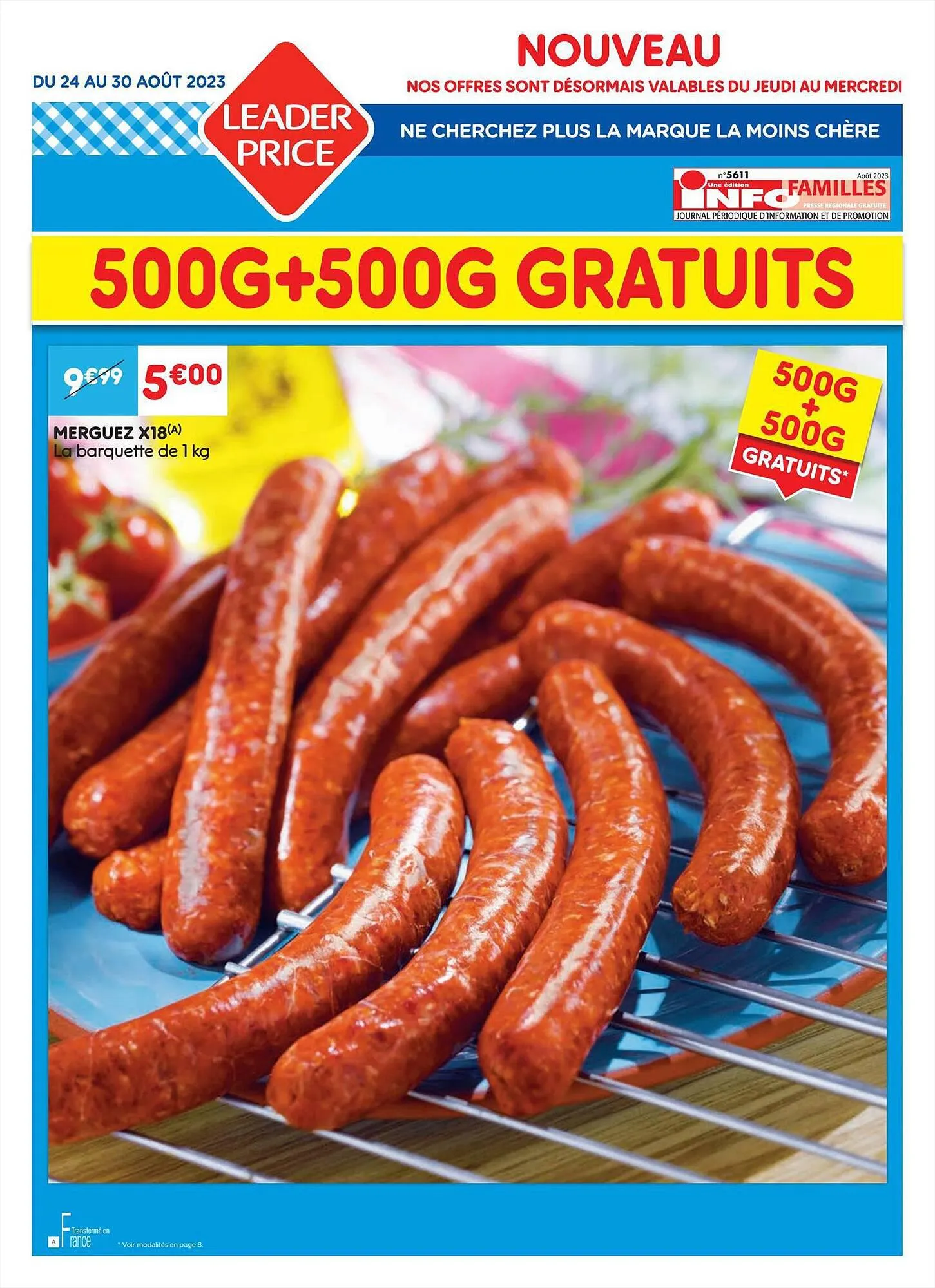 Leader Price folder van 24 augustus tot 30 augustus 2023 - folder pagina 1