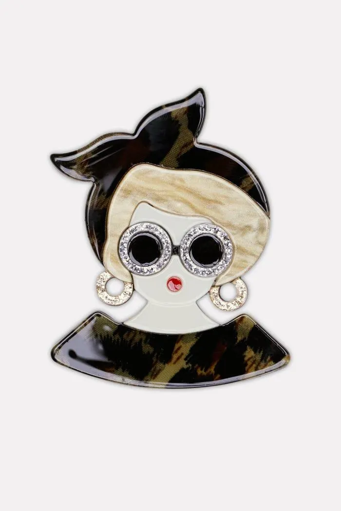 Broche elegante vrouw of dier