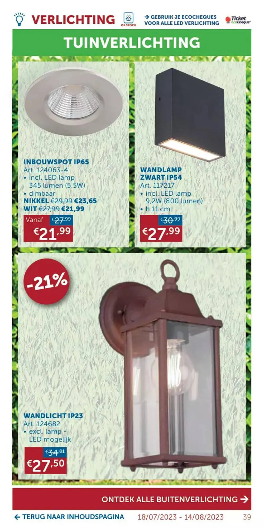 Zelfbouwmarkt folder van 18 juli tot 14 augustus 2023 - folder pagina 39