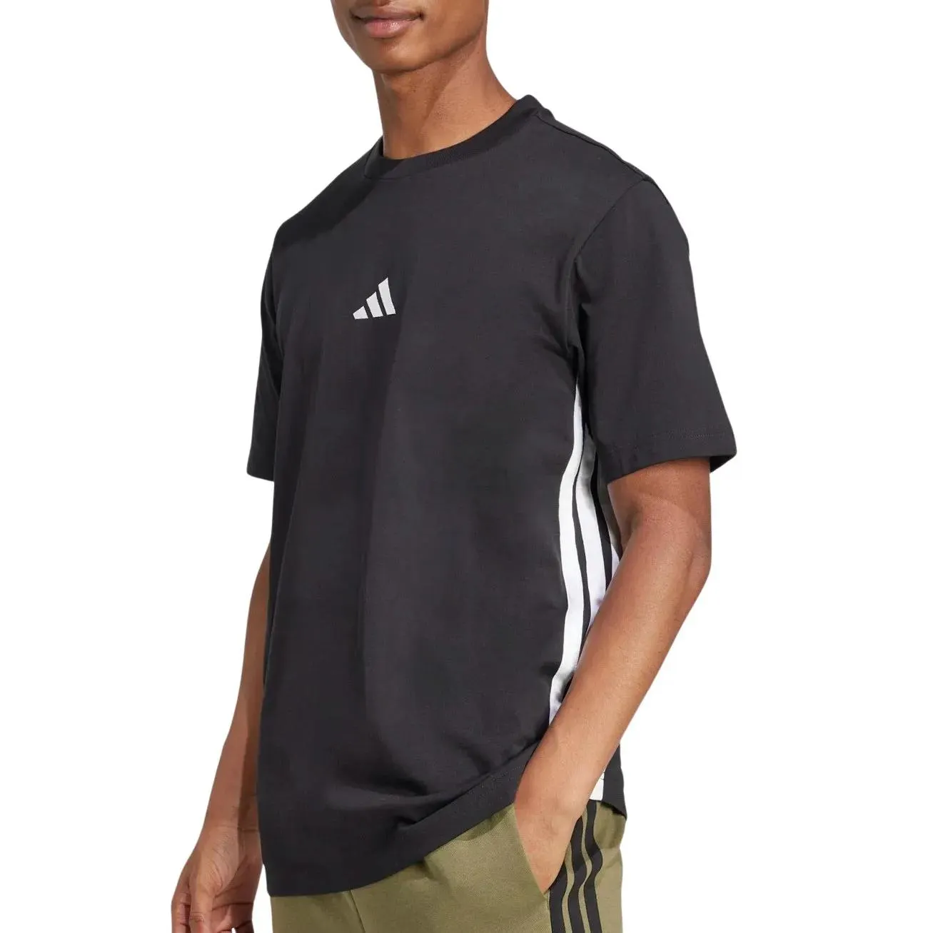 Essentials 3-Stripes Single Jersey Shirt Heren