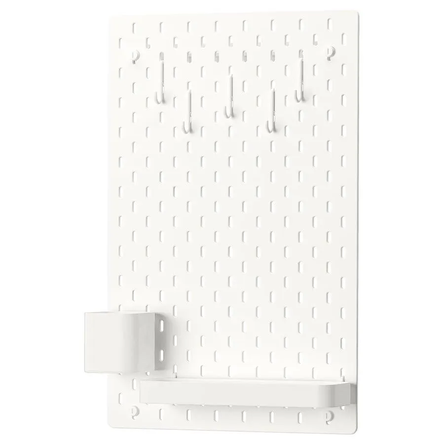 SKÅDIS Pegboard combination, white, 36x56 cm