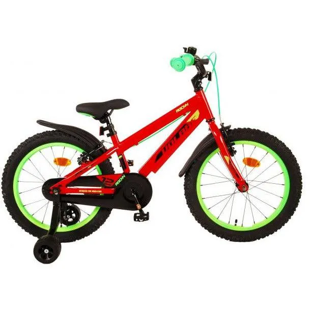 Volare Rocky Kinderfiets - Jongens - 18 inch - Rood - Twee handremmen