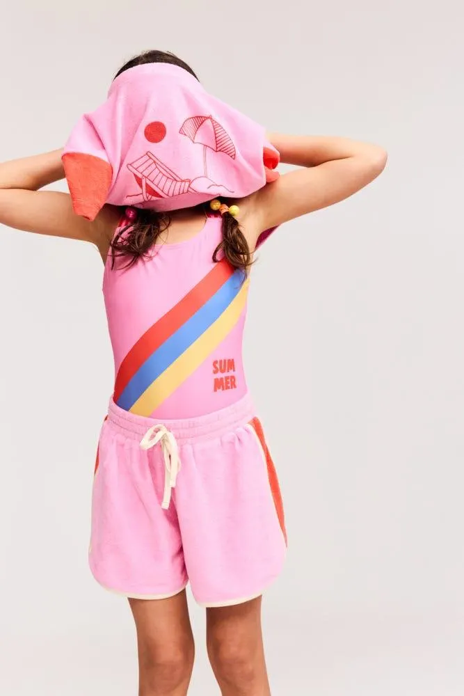 Kids terry short met streep