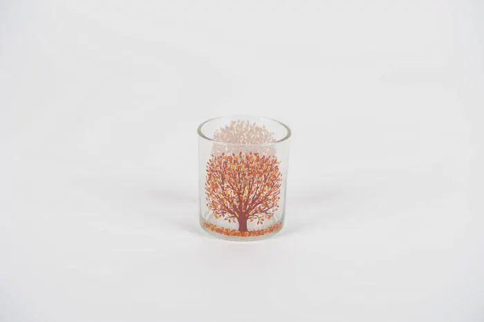 Glazen votief Autumn tree 7x8cm