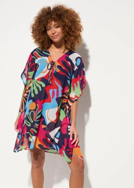 Tunique de plage en crêpe