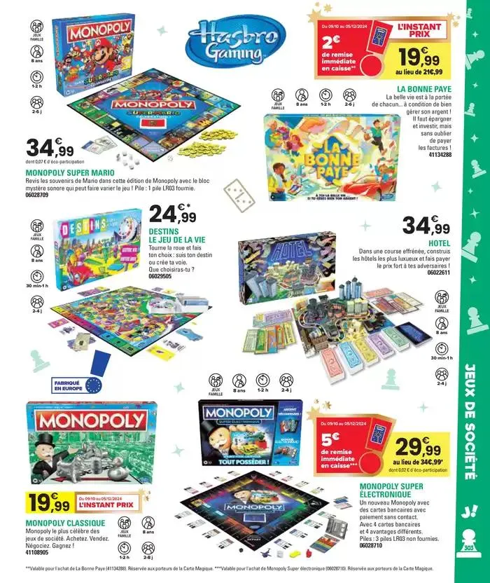 Jouez À L'infin van 29 oktober tot 5 december 2024 - folder pagina 303