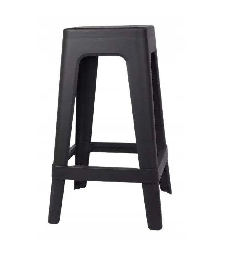 Barstoel kunststof donkergrijs