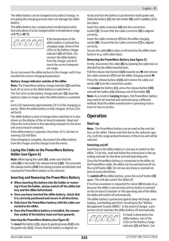 Electric Bike Manual van 12 februari tot 12 augustus 2025 - folder pagina 333