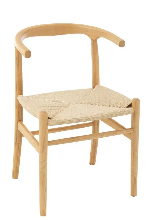J-Line stoel Toon - beukenhout/touw - naturel