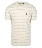 cess T-Shirt Crewneck Jacquard Stripes Ecru
