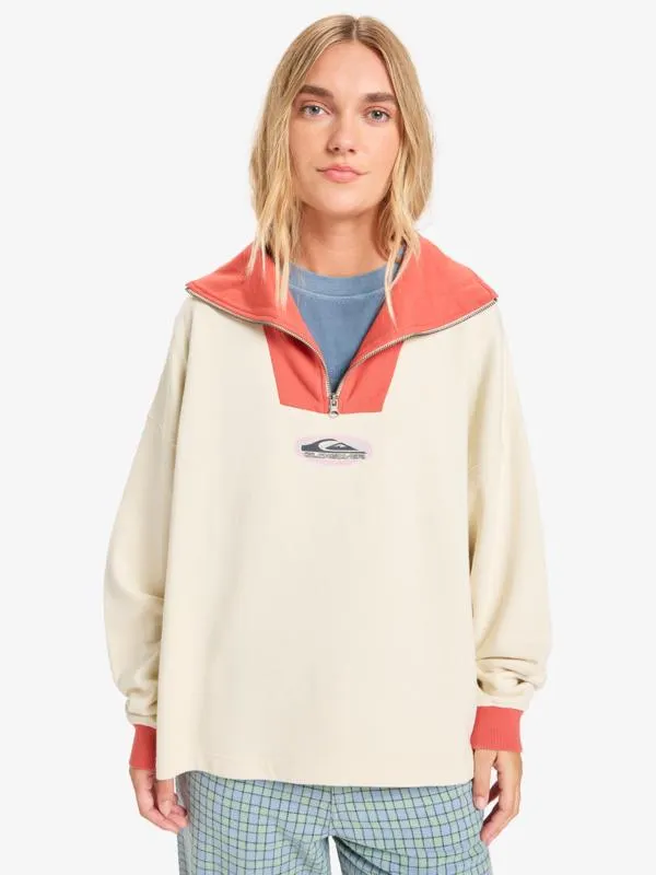 Sungai Block - Sweat à col zippé pour Femme