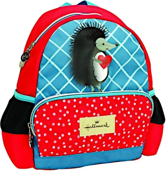 Hallmark Porcupine rugzak junior 11 x 25 x 31 cm rood/blauw