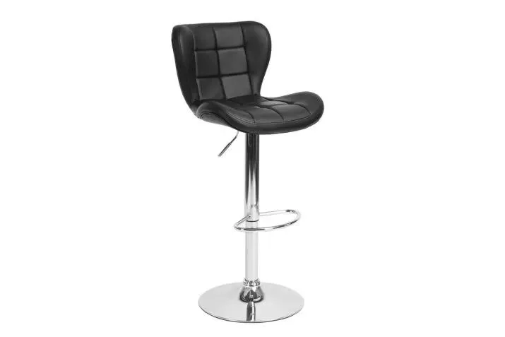 Barstoel Vaillant ZH61-82cm lederlook zwart
