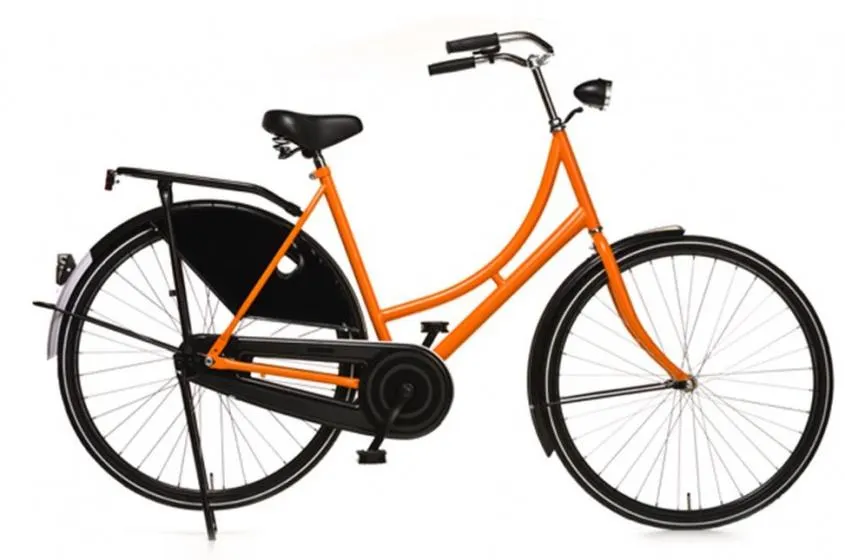 Avalon Oma Export 28 Inch 57 cm Dames Terugtraprem Zwart/Oranje