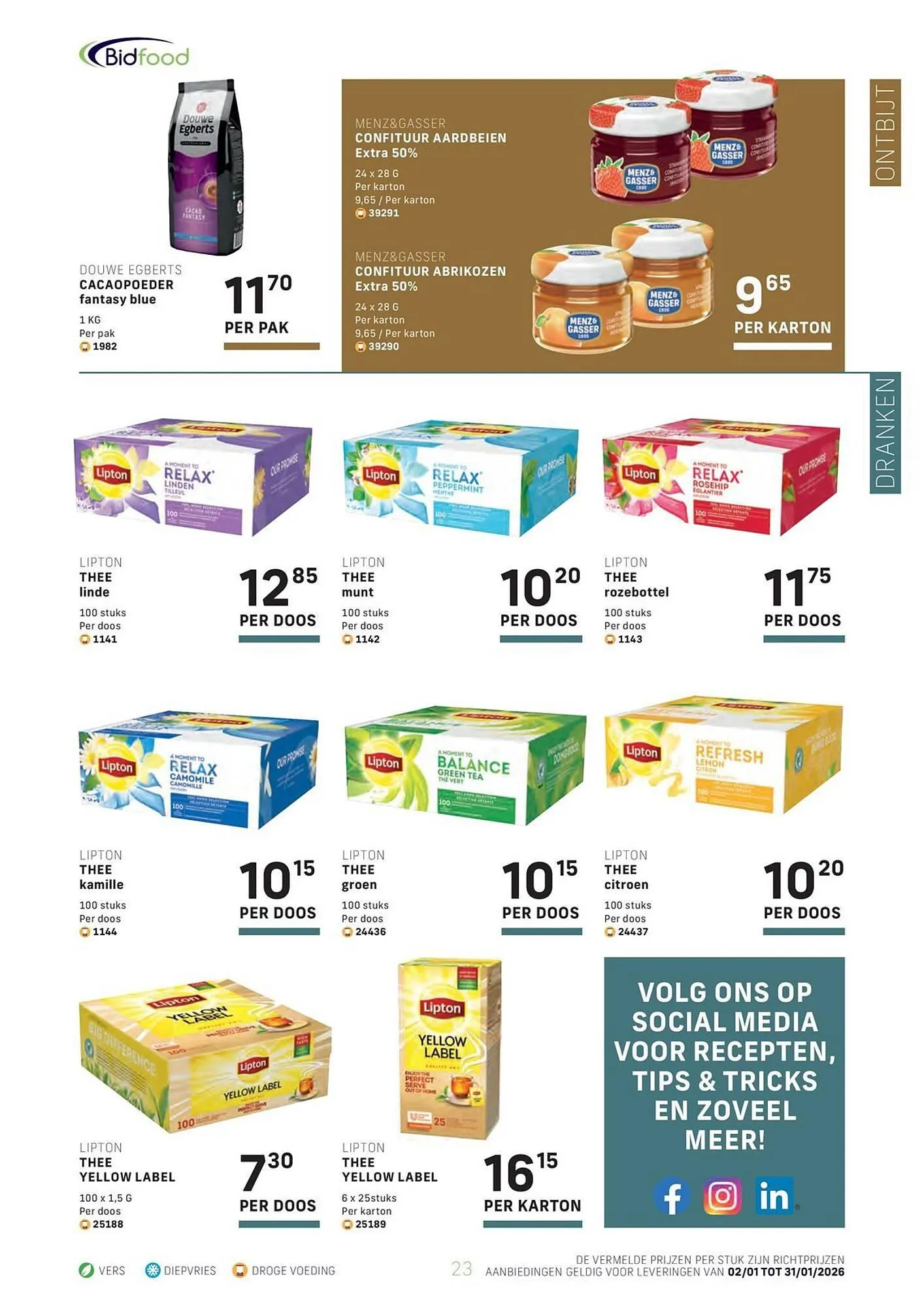 Bidfood magazine van 2 januari tot 31 januari 2026 - folder pagina 23