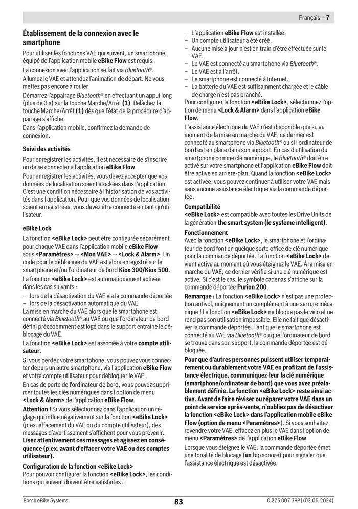 Electric Bike Manual van 12 februari tot 12 augustus 2025 - folder pagina 83