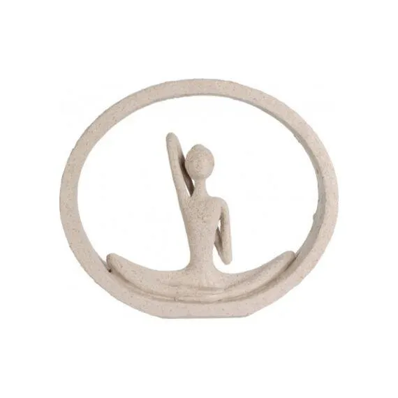 Yoga Beeld Ring 22,5X4,5X19,5Cm 2 Assortiment Prijs Per Kleur