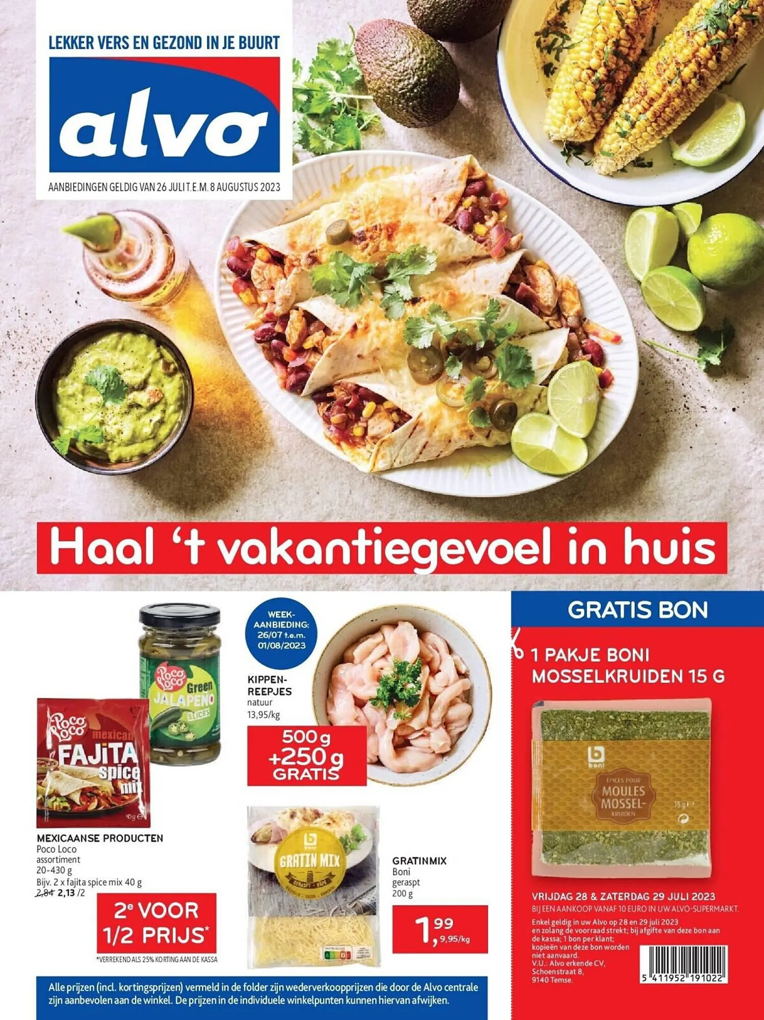 Alvo folder van 26 juli tot 8 augustus 2023 - folder pagina 1