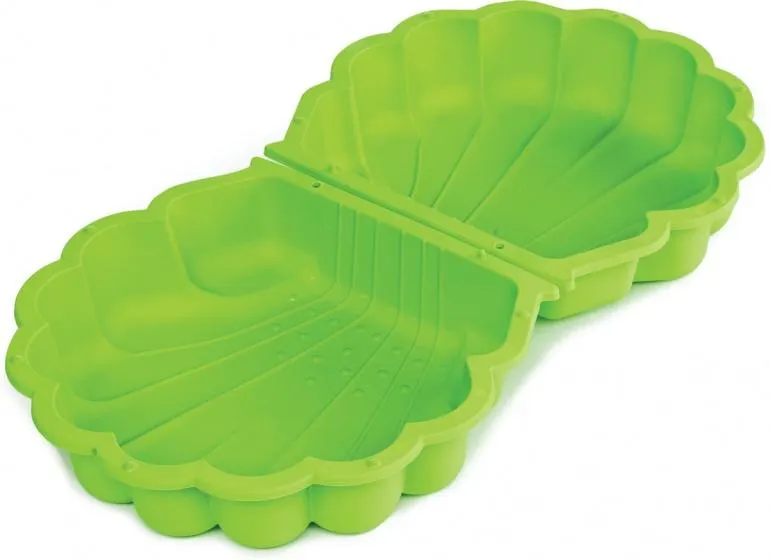 Paradiso Toys zandbak met deksel Schelp 87 x 78 x 18 cm groen