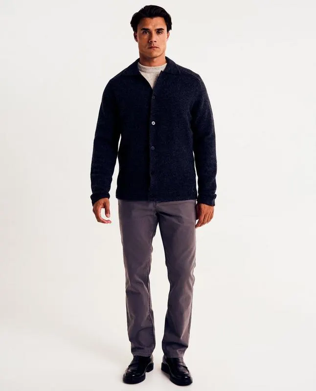 Grijze broek, straight fit