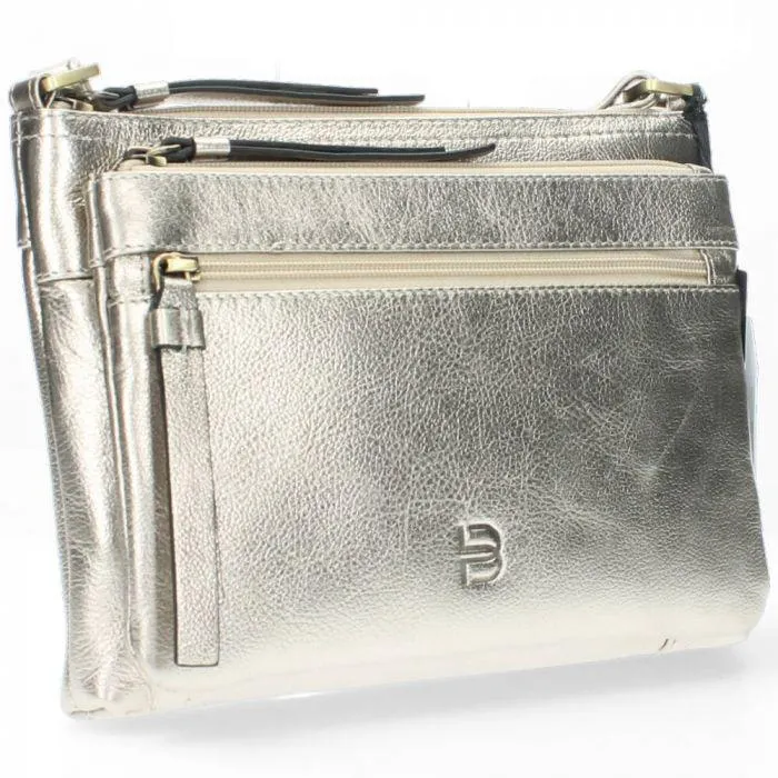 Metallic bronzen crossbody