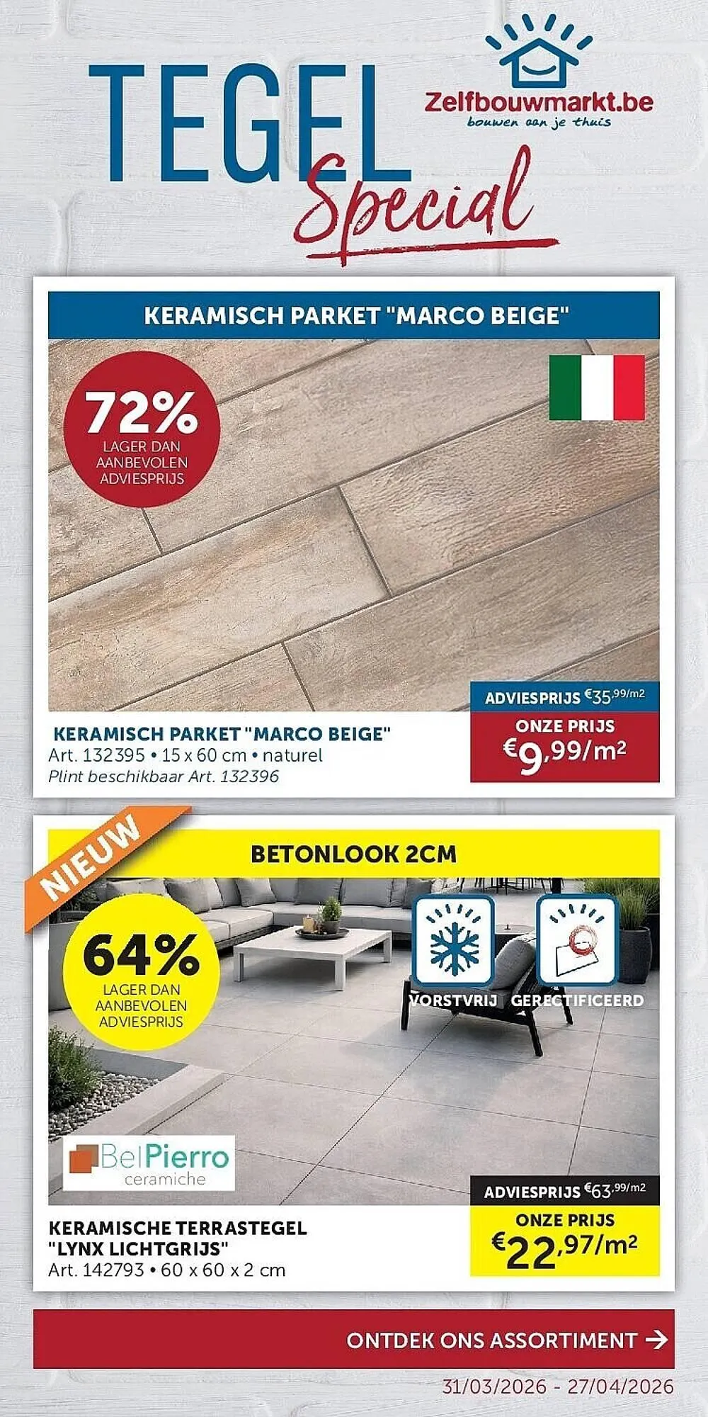 Zelfbouwmarkt folder van 31 maart tot 27 april 2026 - folder pagina 1