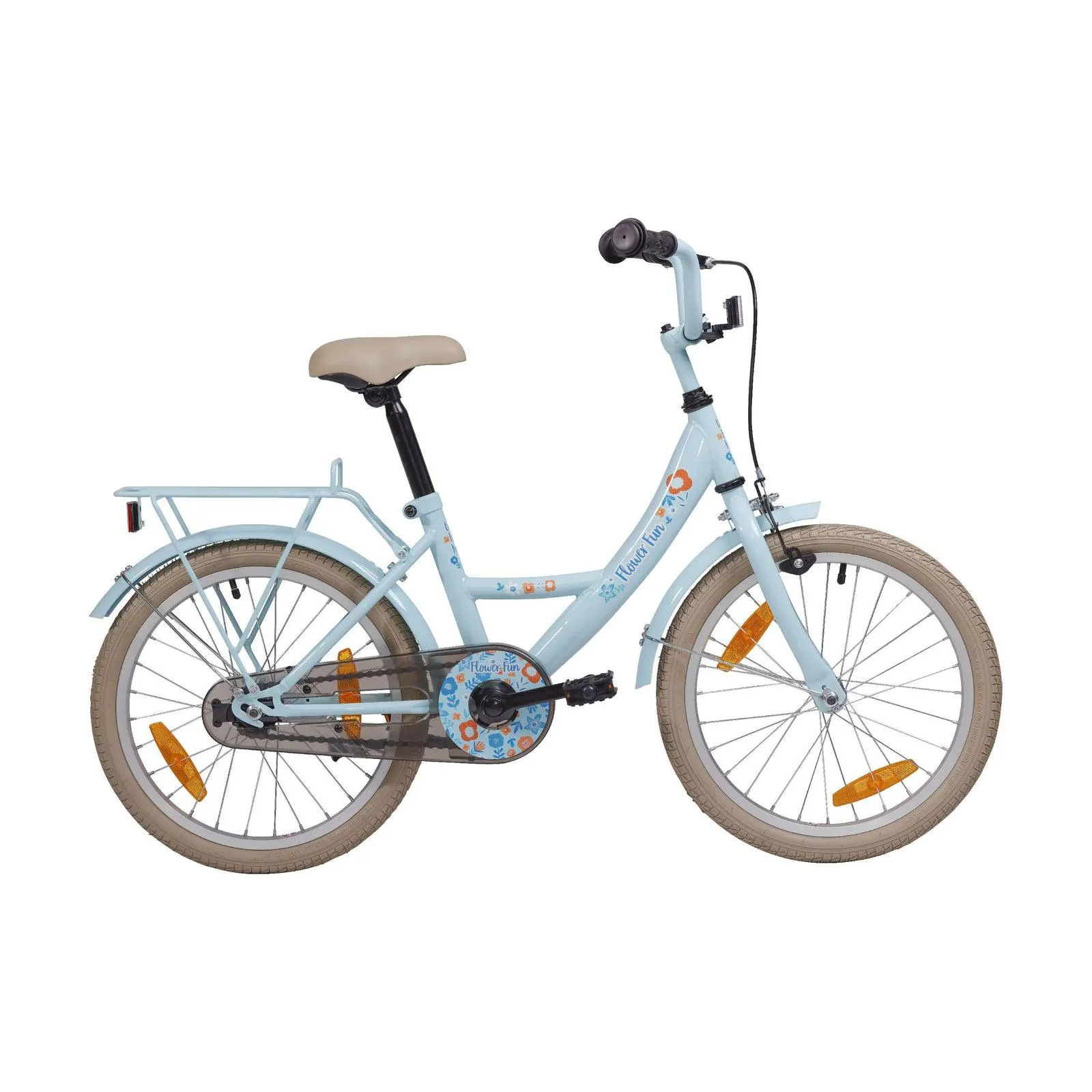 Bike fun 18 inch meisjesfiets flower fun blauw