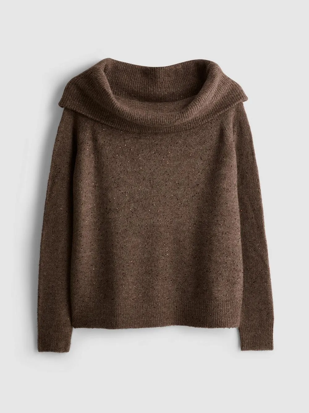 Pull brodé à encolure bateau