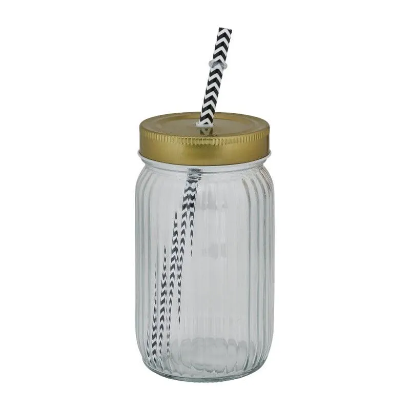 Mason jar goud - 450 ml
