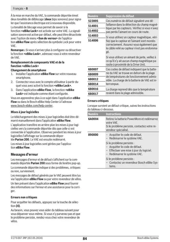 Electric Bike Manual van 12 februari tot 12 augustus 2025 - folder pagina 84