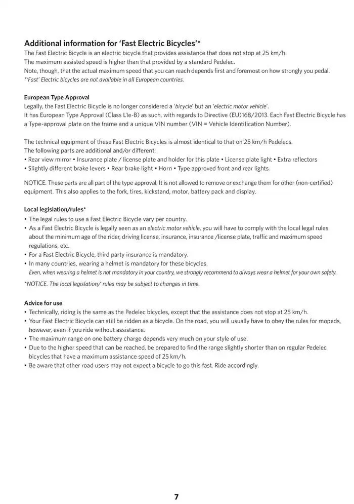 Electric Bike Manual van 12 februari tot 12 augustus 2025 - folder pagina 7