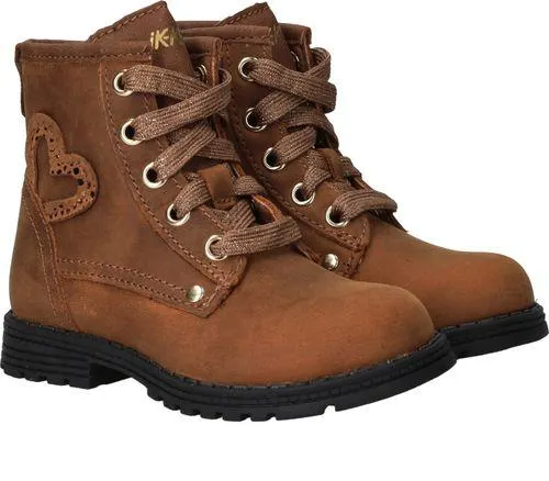 IK-KE Veterboots Cognac Meisjes
