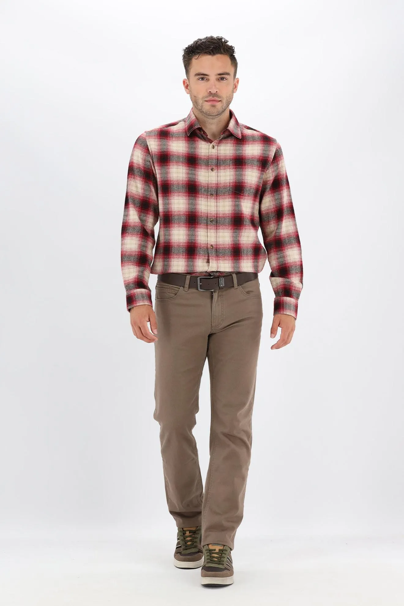 Victor slim broek beige