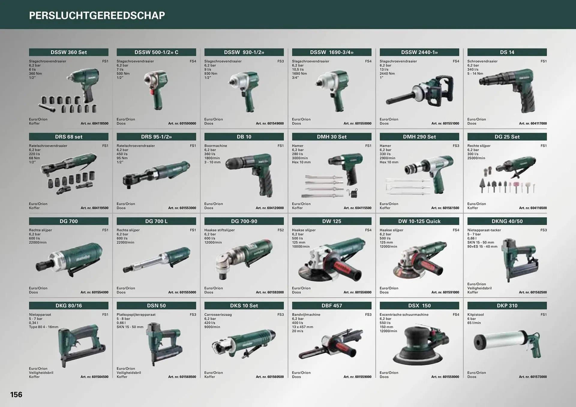 Metabo folder van 7 maart tot 31 december 2024 - folder pagina 156