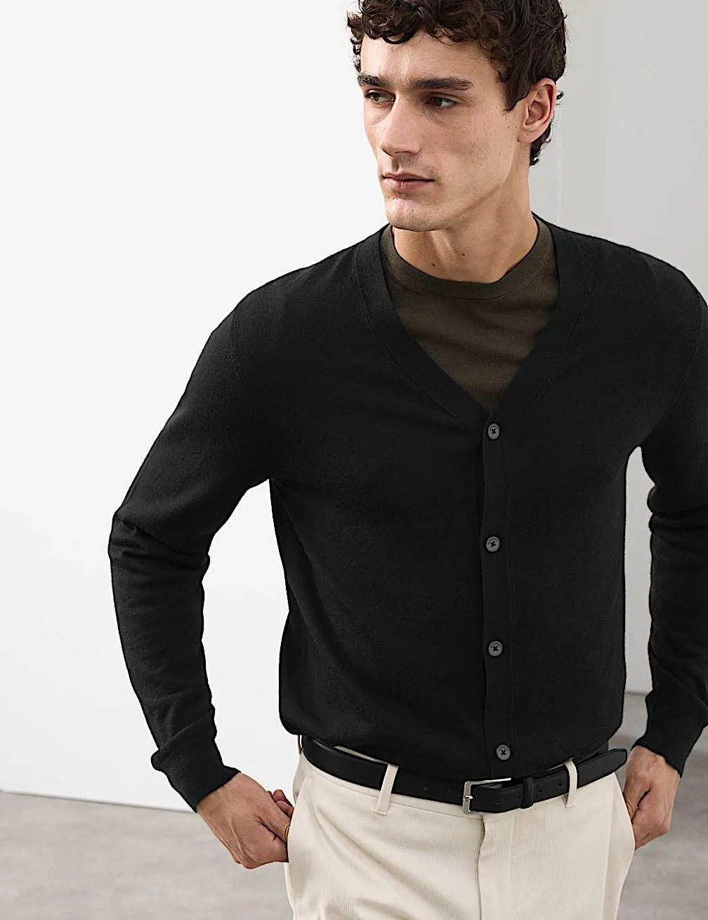 Pure Extra Fine Merino Wool Cardigan