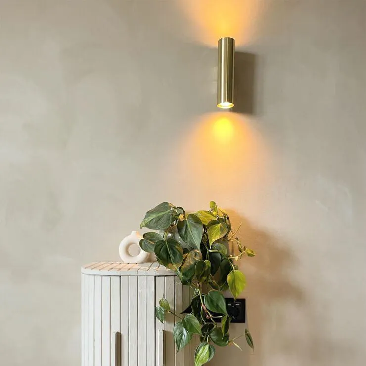 Moderne wandlamp messing 2-lichts - Jeana