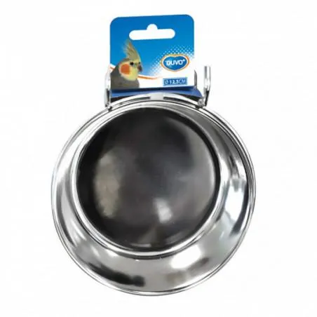 Duvo+ Mangeoire Pour Oiseaux Inox + Crochet M - Ø12,5Cm