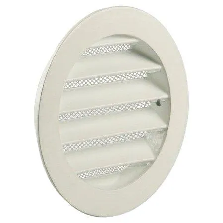 ALU BUITENROOSTER 434R Ø100 RAL 9010 WIT