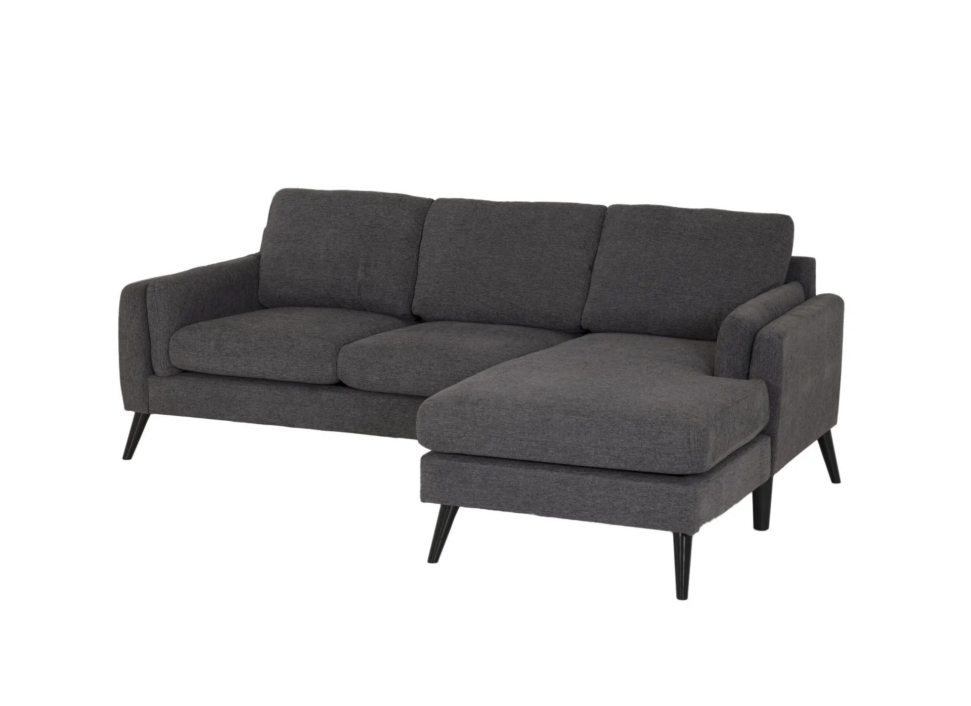 Hoeksalon Thriller 234x156cm - stof - grijs