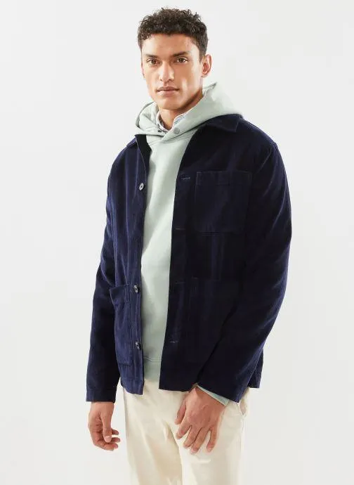 Slhloosetony-Cord Overshirt Noos - Blauw
