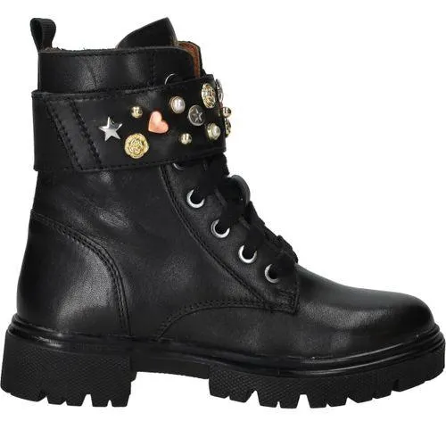 IK-KE Veterboots Zwart Meisjes