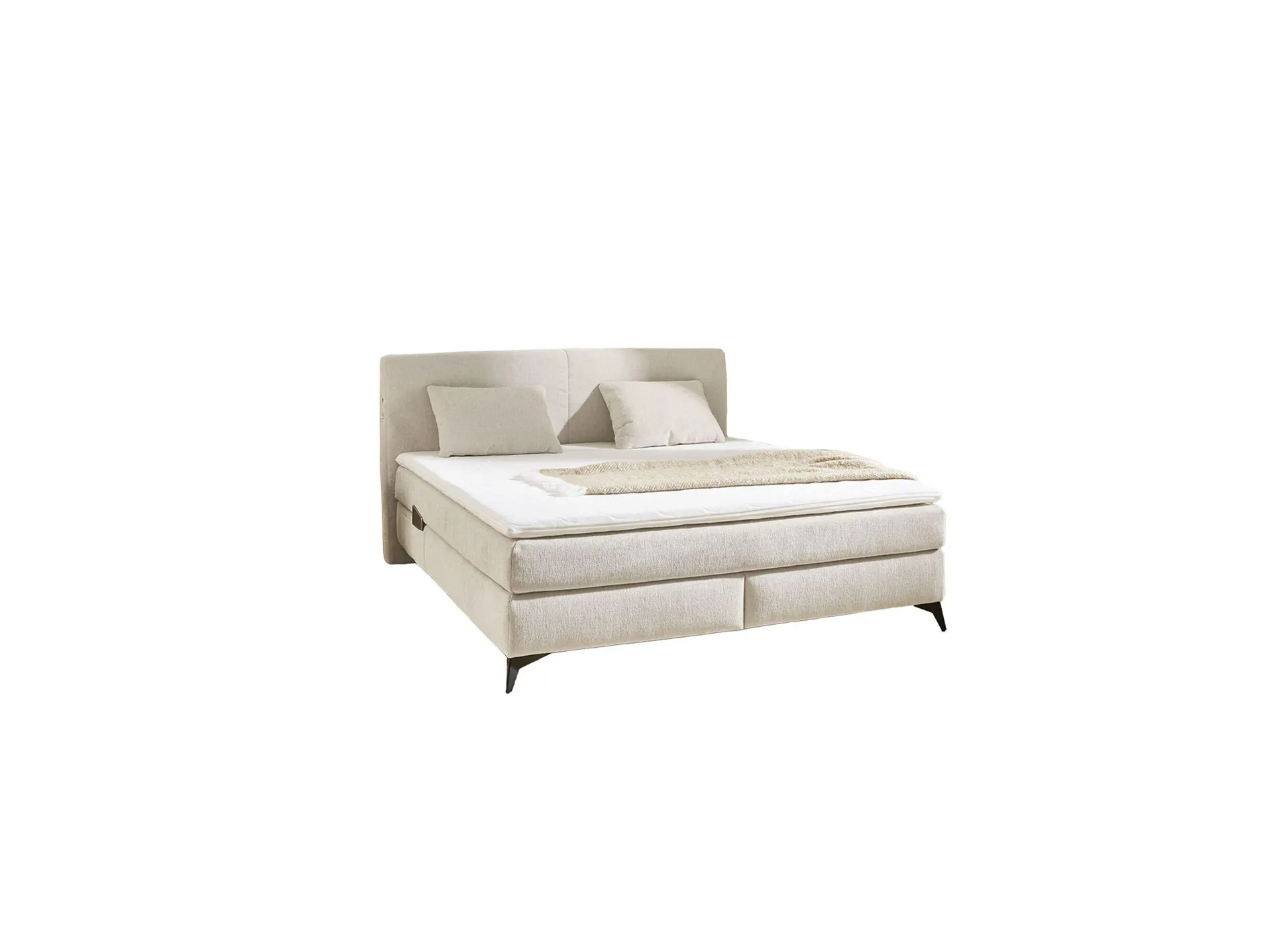 Boxspring Kira Normal 160x200cm - stof - beige
