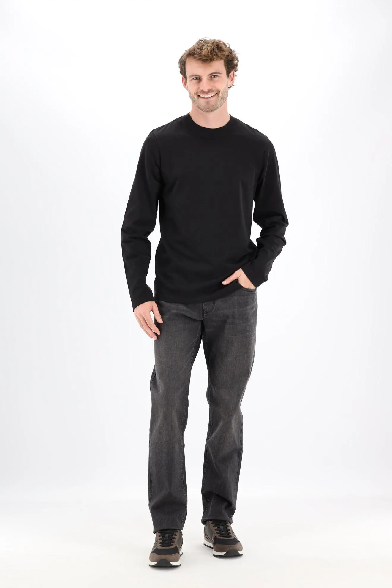 Zwart T-shirt met lange mouw