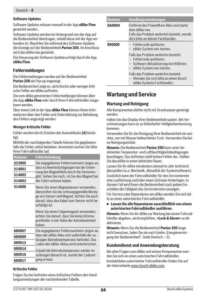 Electric Bike Manual van 12 februari tot 12 augustus 2025 - folder pagina 64